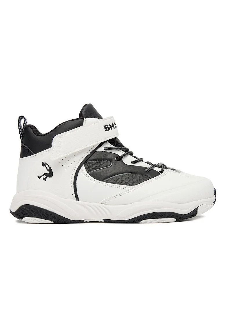 Pantofi de baschet Baieti,  tesatura, alb,
