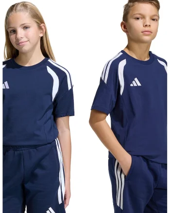 Tricou din bumbac cu logo pentru fotbal Tiro26, Alb/Bleumarin