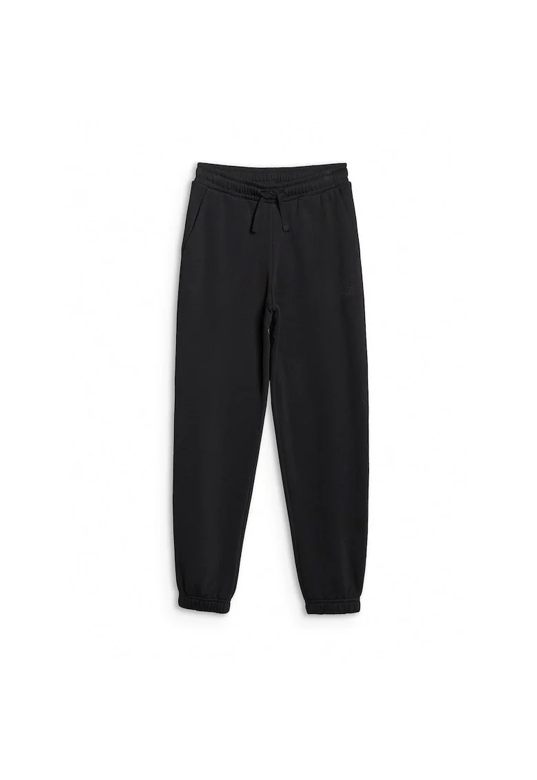 Pantaloni sport copii,  negru, stil sportiv, textil pentru fete
