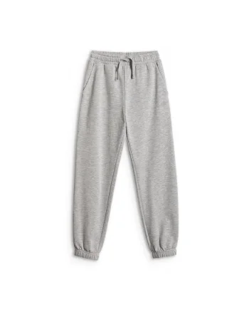 Pantaloni sport  pentru baieti, gri, croiala oversize, material bumbac