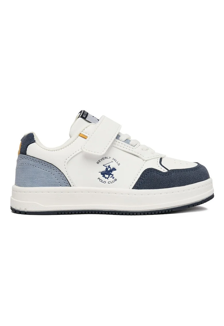 Pantofi sport copii,  textil, alb, sistem inchidere Velcro