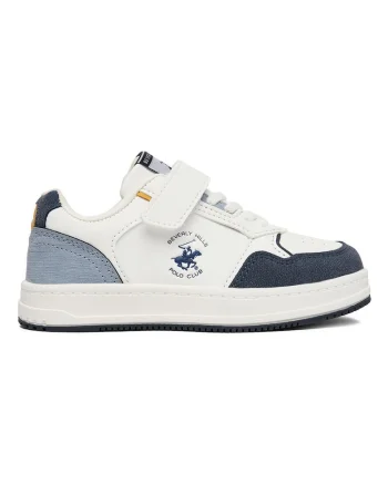 Pantofi sport copii,  textil, alb, sistem inchidere Velcro