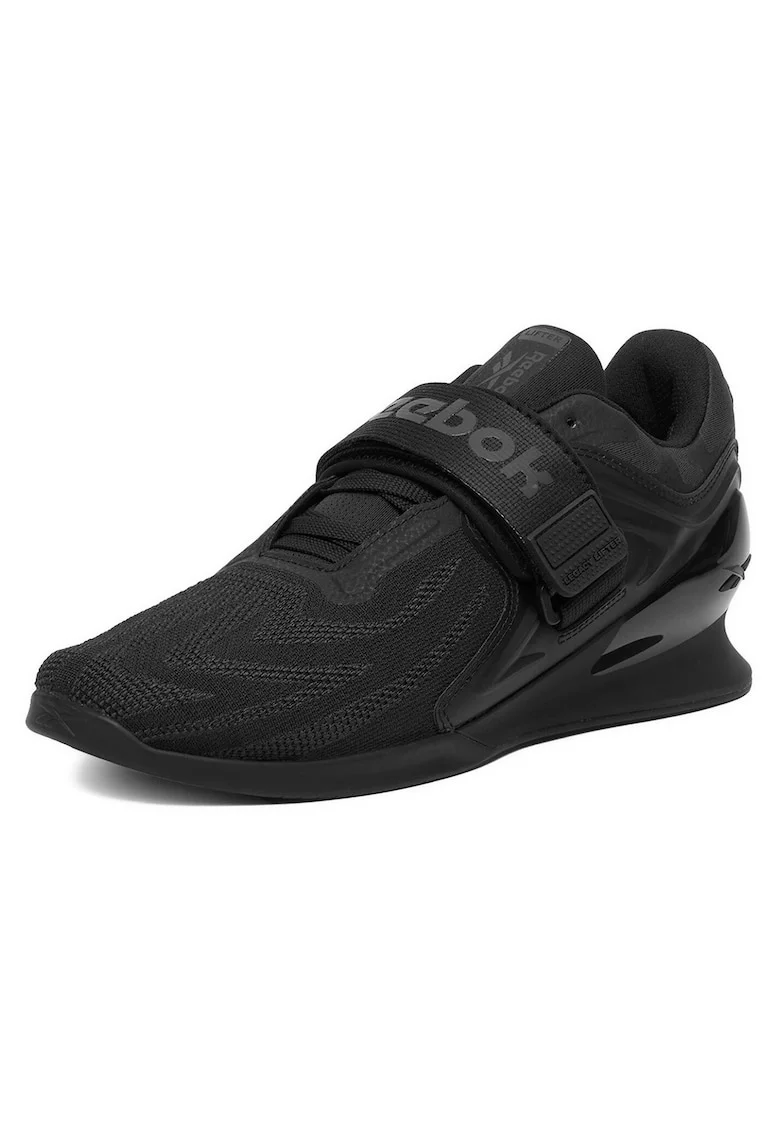 Pantofi sport barbati,  negru, material sintetic, inchidere Velcro