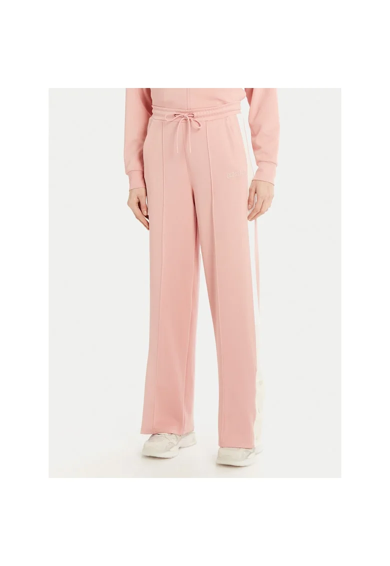 Pantaloni sport dama,  poliester, roz, 92% poliester, 8% elastan