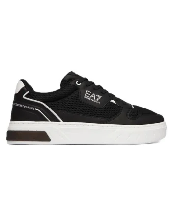 Pantofi sport barbati  PREMIUM COURT MESH, Piele ecologica, Negru, Negru