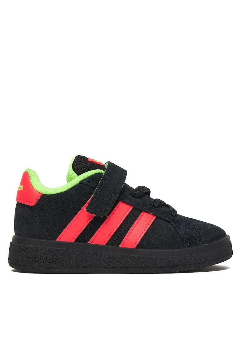 Pantofi sport copii,  piele naturala, negru, velcro