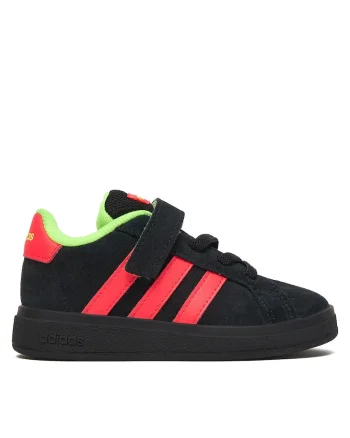 Pantofi sport copii,  piele naturala, negru, velcro