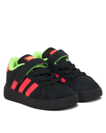 Pantofi sport copii,  piele naturala, negru, velcro