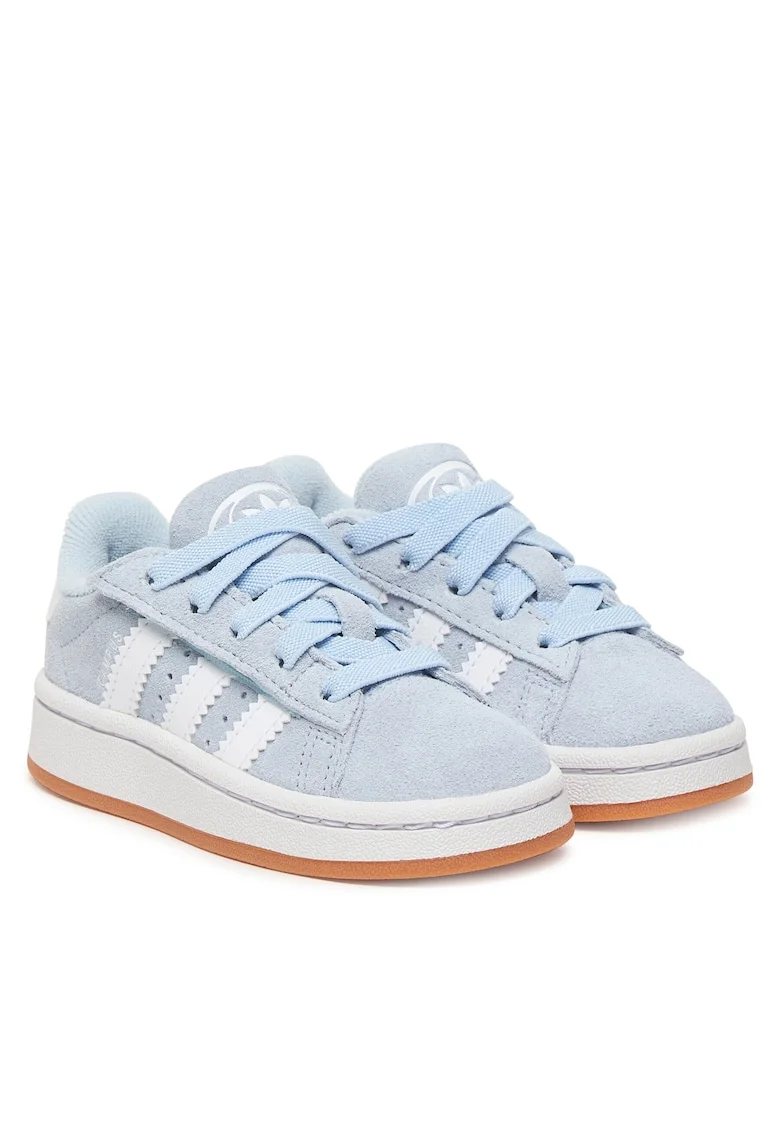 Pantofi sport copii,  piele intoarsa si material sintetic, albastru, velcro
