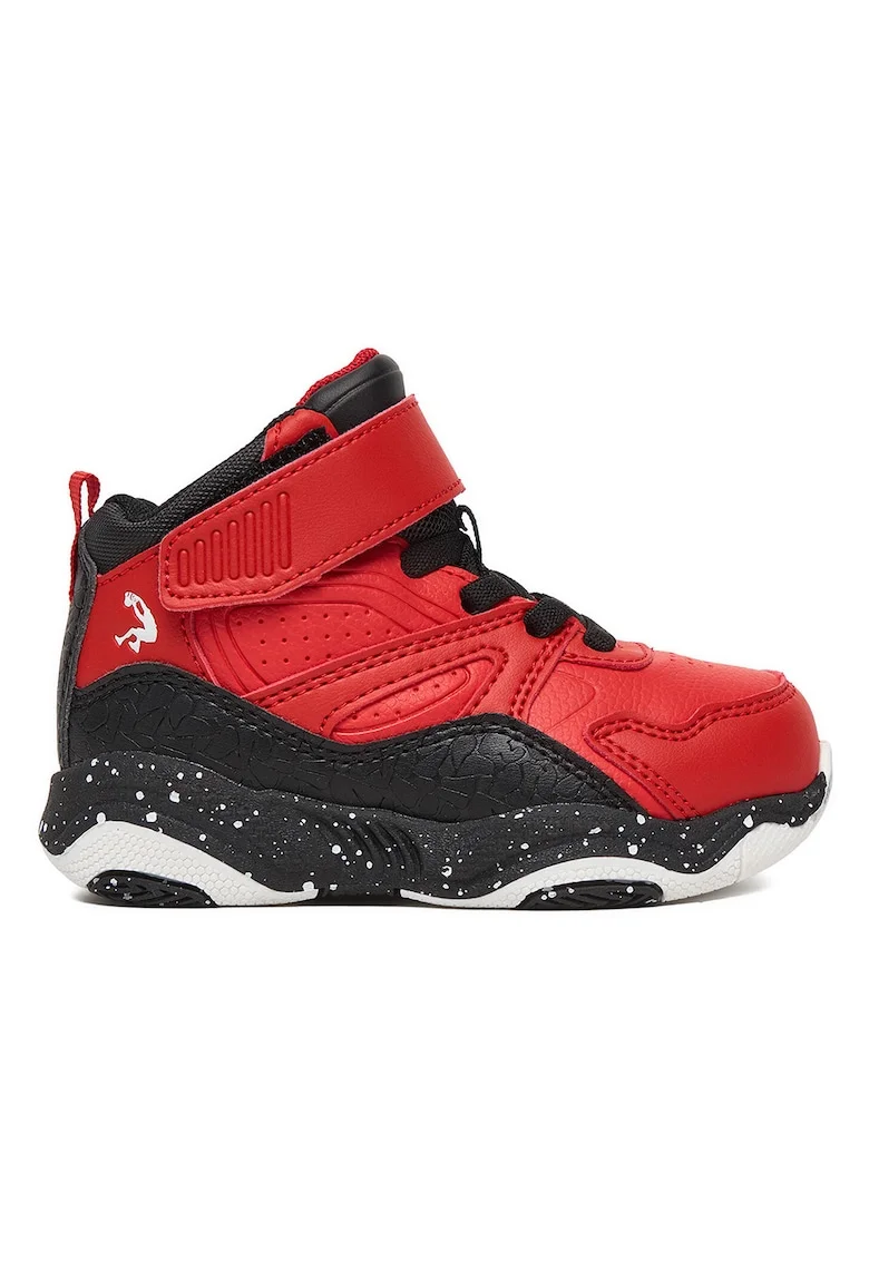 Pantofi sport copii,  rosu, sintetic, sistem inchidere Velcro