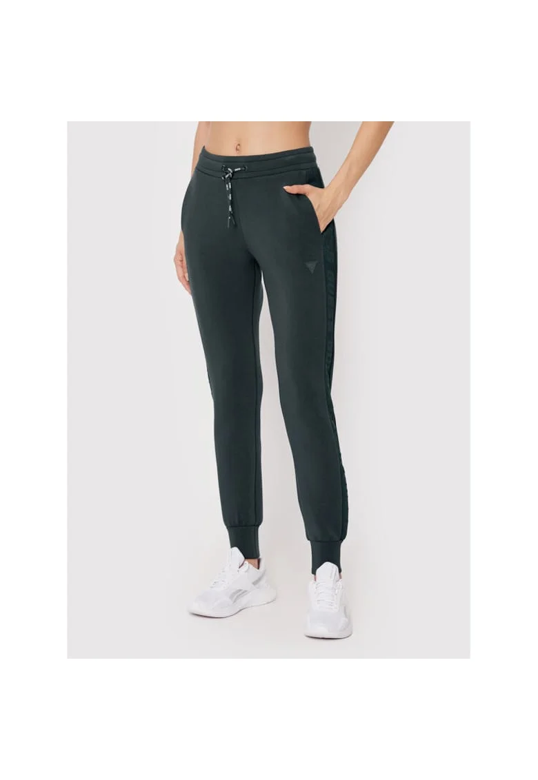 Pantaloni sport dama,  gri, 77% viscoza, 15% poliamida, 8% elastan,