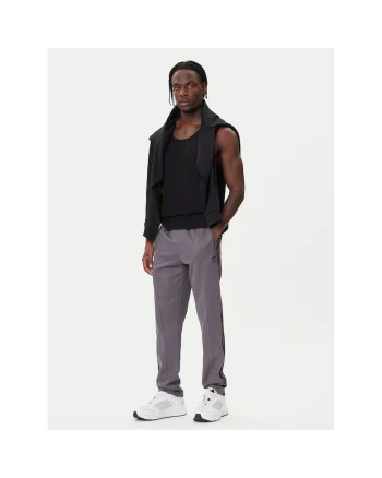 Pantaloni sport barbati,  gri, bumbac si poliester reciclat,