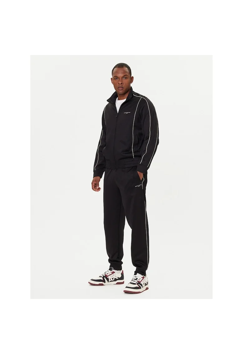 Pantaloni de trening barbati,  negru, bumbac si poliester
