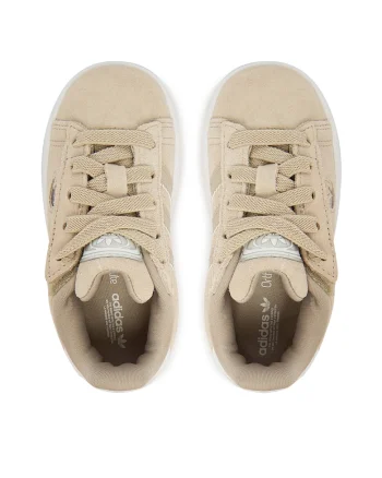 Pantofi sport copii,  bej, piele naturala, sistem inchidere Velcro,