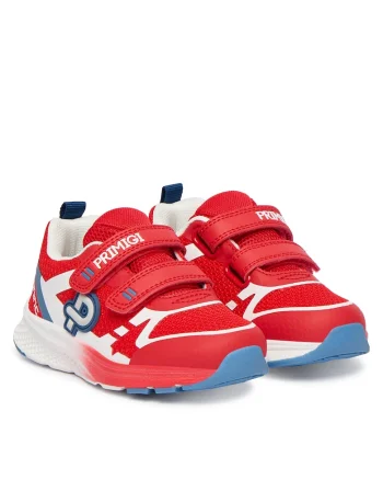 Pantofi sport copii,  velcro, rosu, material textil