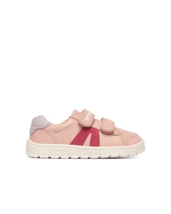 Pantofi sport copii,  piele naturala, roz, velcro