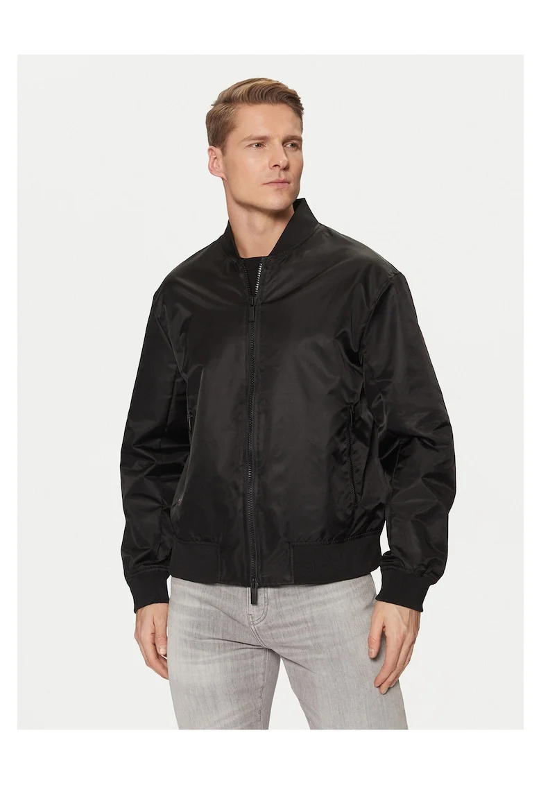 Geaca bomber pentru Barbati,  Poliamida, Negru