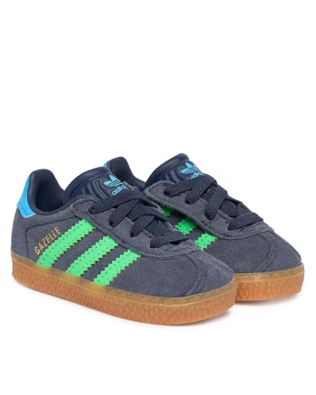 Pantofi sport copii,  piele naturala, albastru, sistem inchidere Velcro,