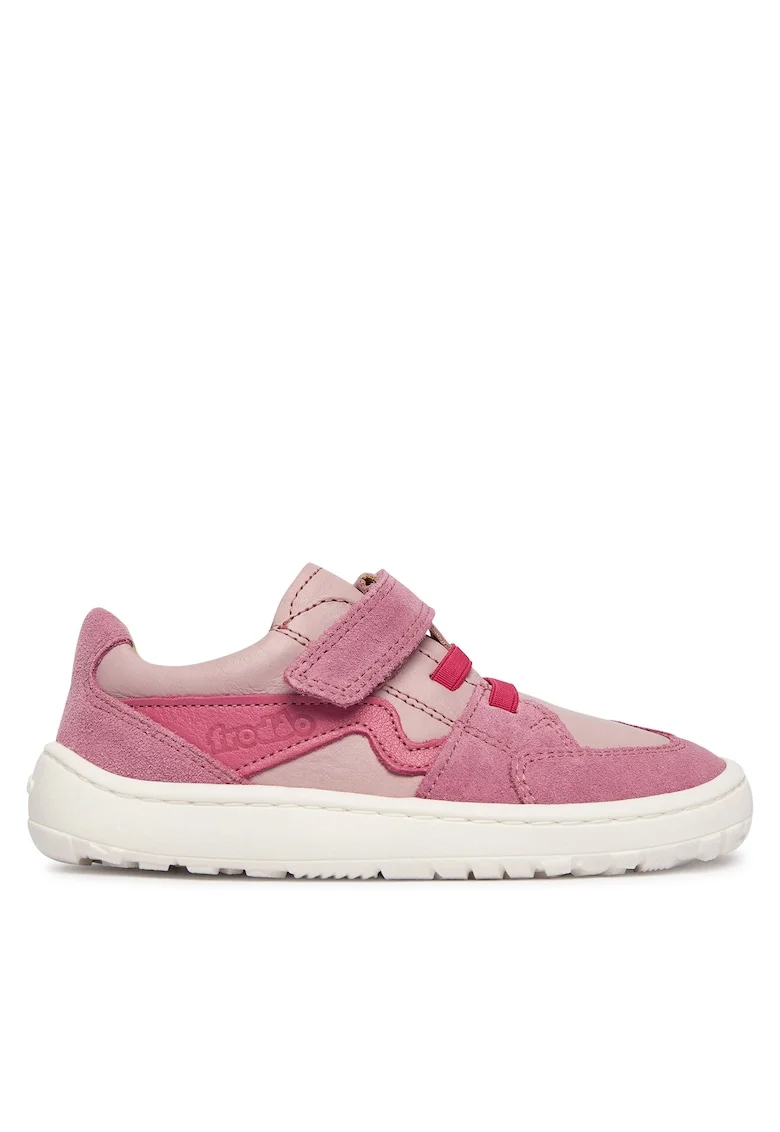 Pantofi sport copii,  piele naturala, roz, velcro