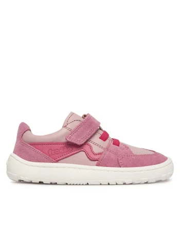 Pantofi sport copii,  piele naturala, roz, velcro