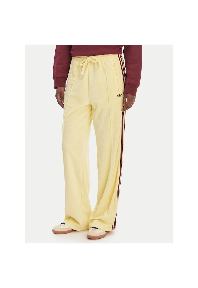 Pantaloni sport dama,  galben, 75% bumbac, 25% poliester reciclat