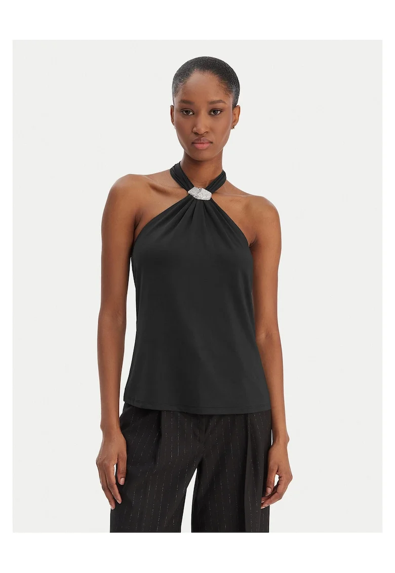 Top Dama,  Negru, 90% poliester, 10% elastan