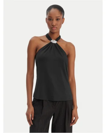Top Dama,  Negru, 90% poliester, 10% elastan