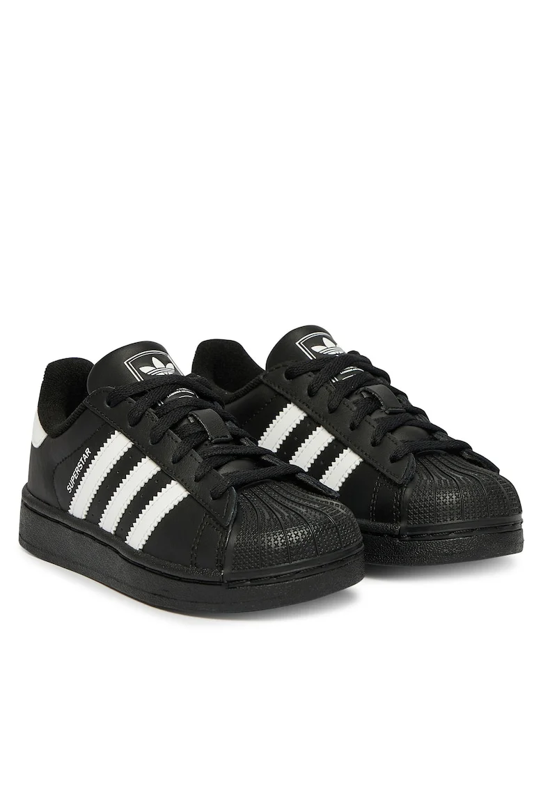 Pantofi sport copii  piele ecologica, negru, cu siret,