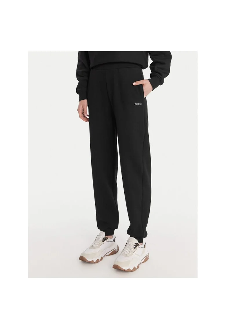 Pantaloni sport dama  bumbac negru, Negru