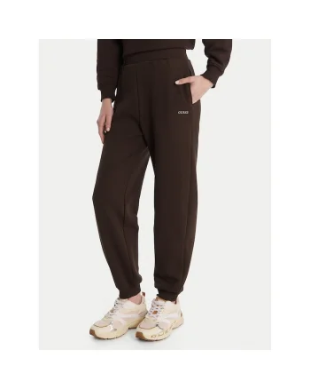 Pantaloni sport dama,  bumbac, maro, 85% bumbac, 15% poliester
