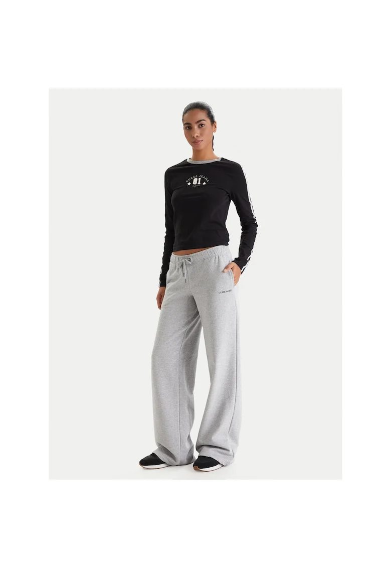 Pantaloni sport dama,  bumbac, gri