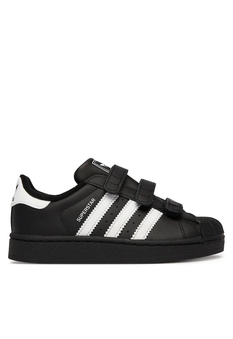 Pantofi sport copii,  Model Samba, velcro, negru, piele ecologica