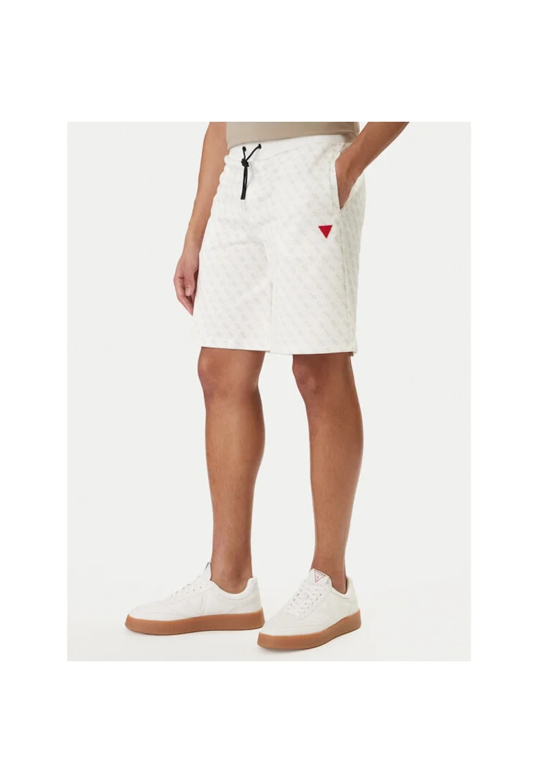 Pantaloni sport barbati,  ecru, 57% poliester, 43% bumbac