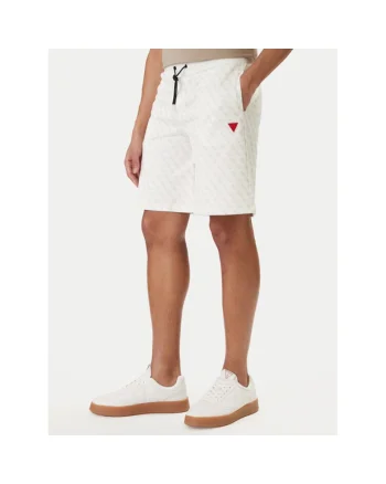 Pantaloni sport barbati,  ecru, 57% poliester, 43% bumbac