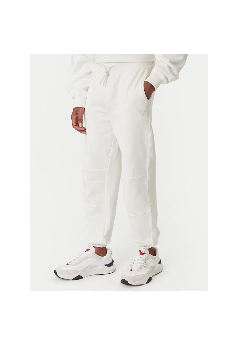 Pantaloni de trening barbati,  bumbac organic, alb,