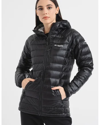 Geaca cu umplututra de puf, pentru trekking Arctic Crest, Negru