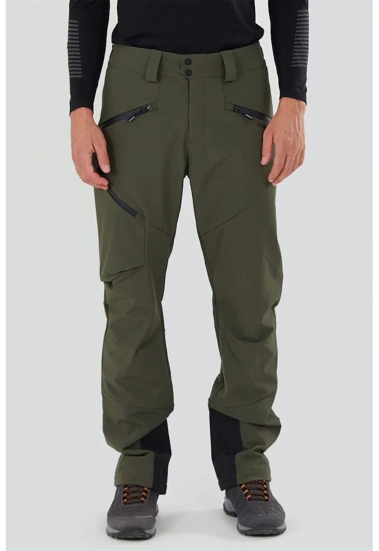 Pantaloni regular fit, pentru trekking, Kaki