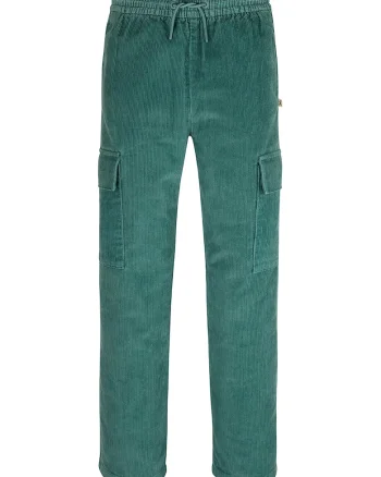 Pantaloni regular fit cu cordon, Verde persan