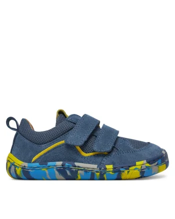 Pantofi sport copii,  piele naturala, albastru inchidere Velcro
