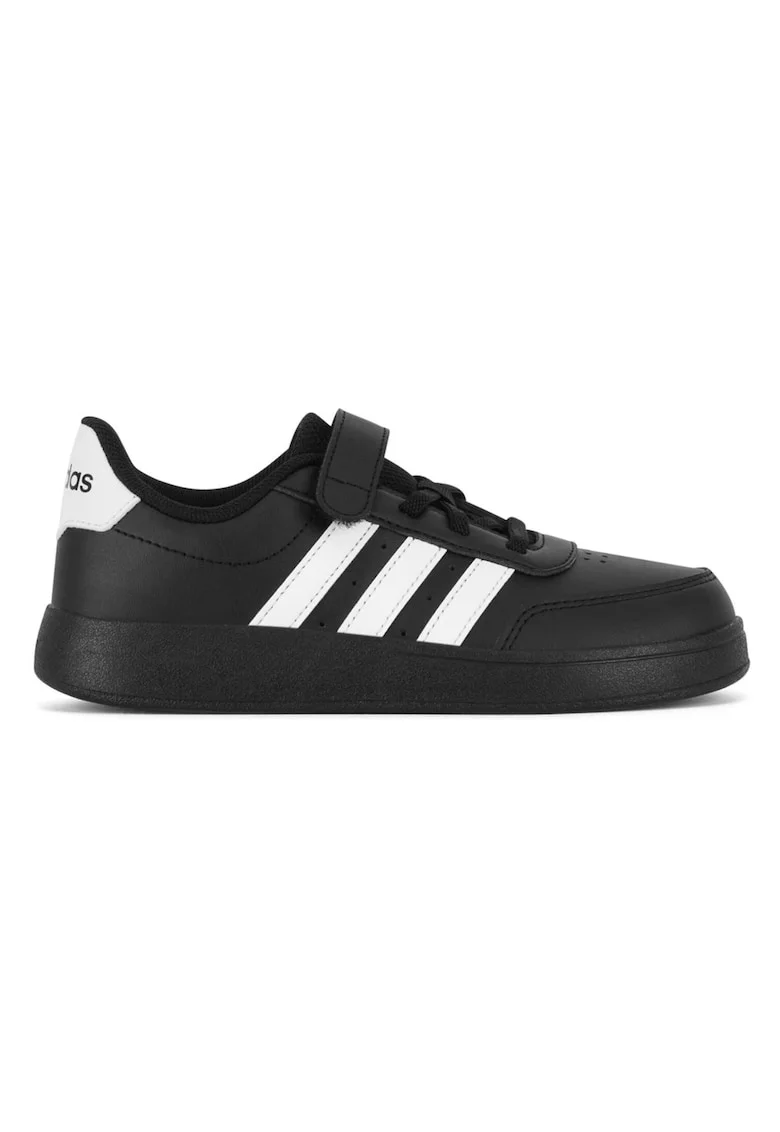 Pantofi sport copii,  negru/alb, material sintetic, inchidere Velcro