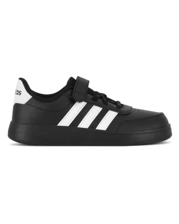 Pantofi sport copii,  negru/alb, material sintetic, inchidere Velcro