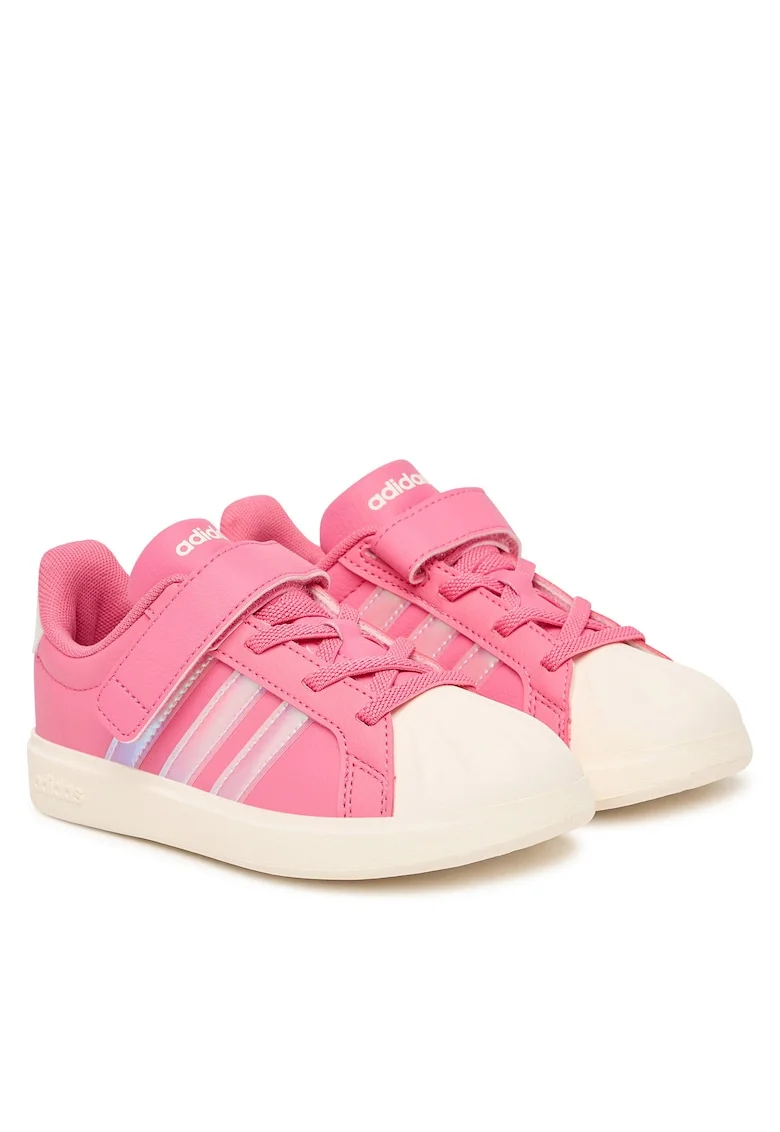 Pantofi sport copii  pentru fete, piele ecologica, roz, sistem inchidere Velcro