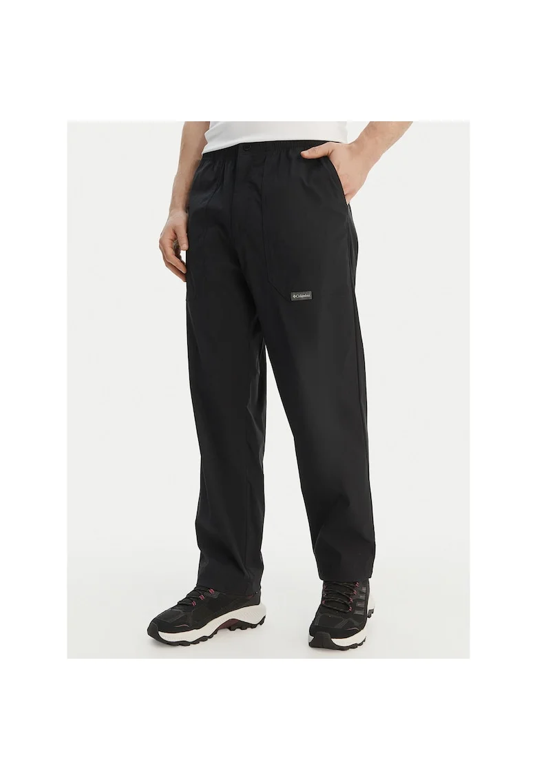 Pantaloni sport barbati,  negru, nailon/elastan,
