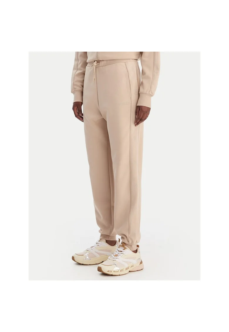 Pantaloni sport dama,  poliester, bej
