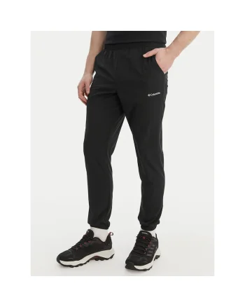Pantaloni sport barbati,  poliester, negru, 92% poliester, 8% elastan