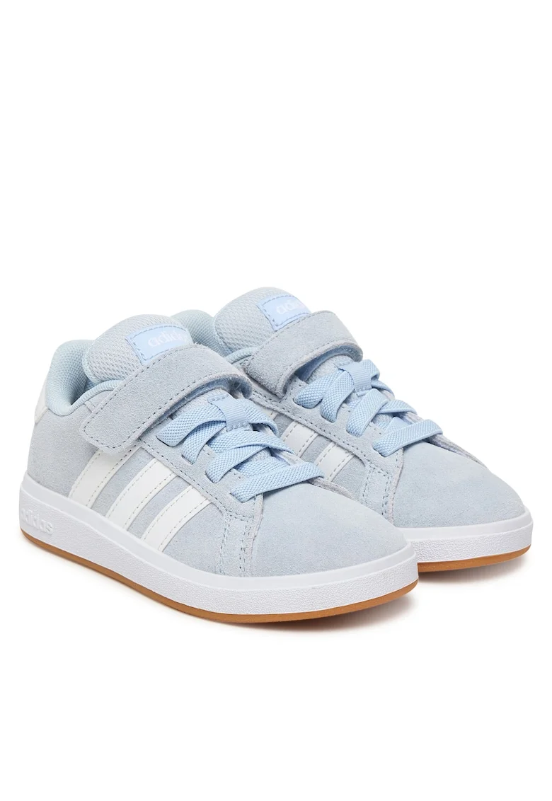 Pantofi sport copii,  piele naturala, albastru, sistem inchidere velcro,