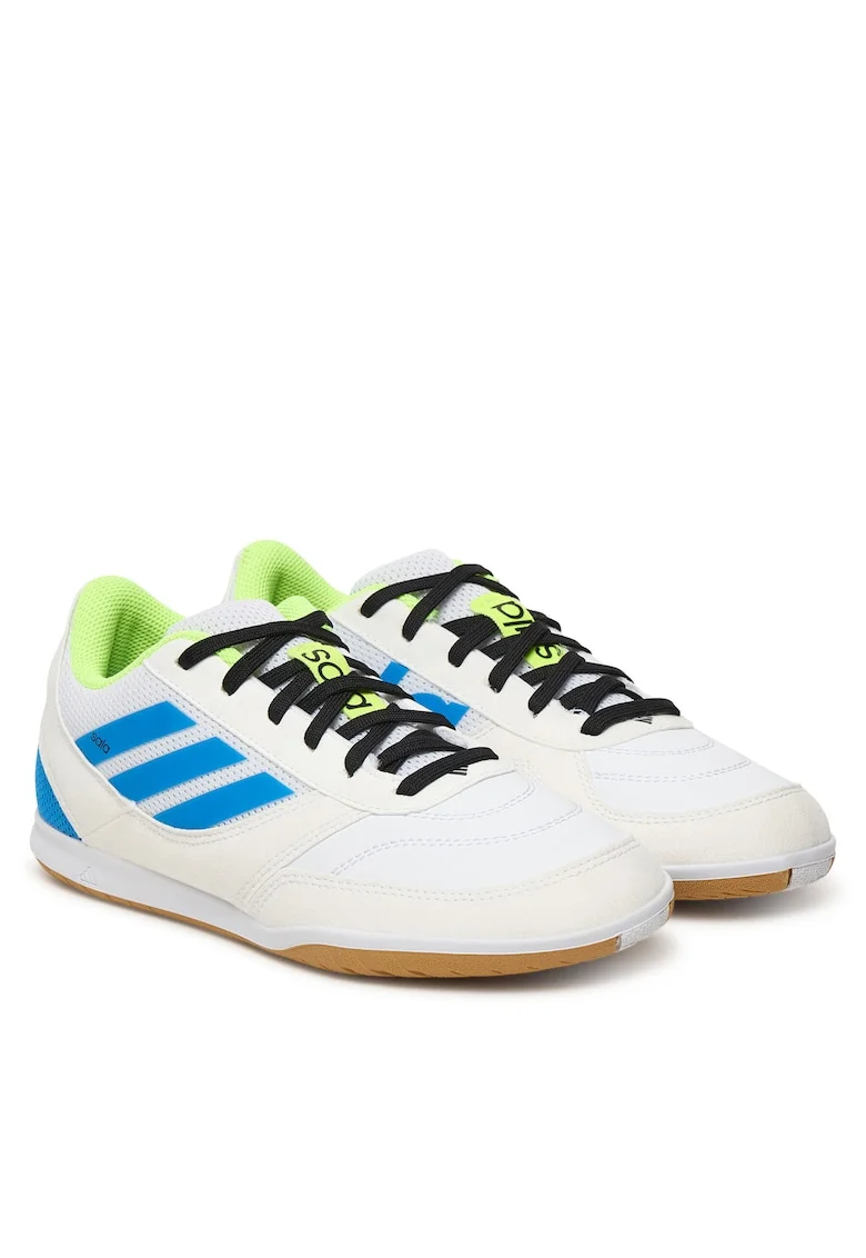 Ghete de fotbal unisex,  alb, material textil, pentru baieti