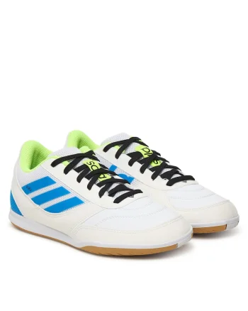 Ghete de fotbal unisex,  alb, material textil, pentru baieti