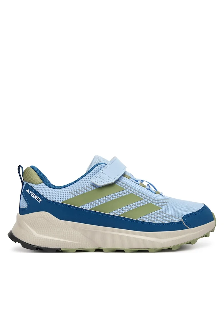 Pantofi sport copii,  trekking, velcro, albastru, textil