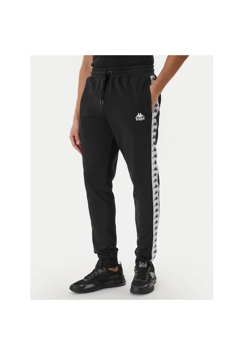 Pantaloni sport barbati,  bumbac, negru, 80% bumbac